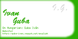 ivan guba business card