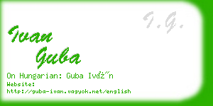 ivan guba business card
